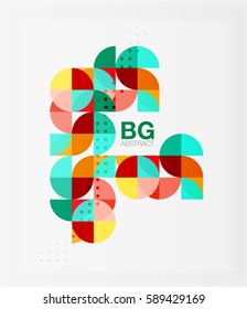 Modern elegant geometric circles abstract background. Vector template background for workflow layout, diagram, number options or web design