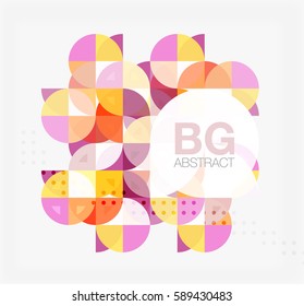 Modern elegant geometric circles abstract background. Vector template background for workflow layout, diagram, number options or web design