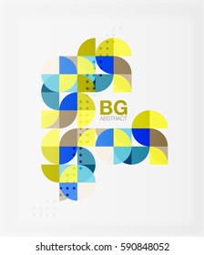 Modernos y elegantes círculos geométricos con fondo abstracto. Fondo de plantilla de vector para diseño de flujo de trabajo, diagrama, opciones de número o diseño web