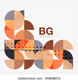 Modernos y elegantes círculos geométricos con fondo abstracto. Fondo de plantilla de vector para diseño de flujo de trabajo, diagrama, opciones de número o diseño web