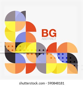 Modernos y elegantes círculos geométricos con fondo abstracto. Fondo de plantilla de vector para diseño de flujo de trabajo, diagrama, opciones de número o diseño web
