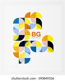 Modern elegant geometric circles abstract background. Vector template background for workflow layout, diagram, number options or web design