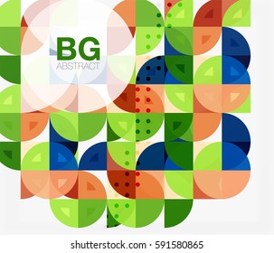 Modern elegant geometric circles abstract background. Vector template background for workflow layout, diagram, number options or web design