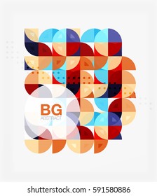 Modernos y elegantes círculos geométricos con fondo abstracto. Fondo de plantilla de vector para diseño de flujo de trabajo, diagrama, opciones de número o diseño web