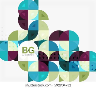 Modern elegant geometric circles abstract background. Vector template background for workflow layout, diagram, number options or web design