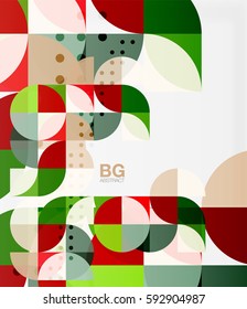 Modern elegant geometric circles abstract background. Vector template background for workflow layout, diagram, number options or web design