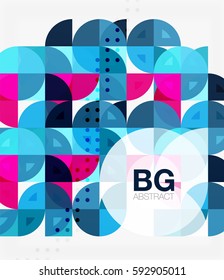 Modern elegant geometric circles abstract background. Vector template background for workflow layout, diagram, number options or web design