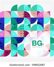 Moderne, elegante geometrische Kreise bilden abstrakten Hintergrund. Vektorvorlagenhintergrund für das Workflowlayout, -diagramm, -nummeroptionen oder Webdesign