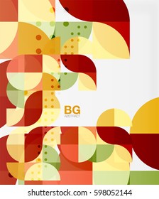 Modern elegant geometric circles abstract background. Vector template background for workflow layout, diagram, number options or web design
