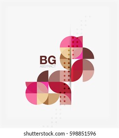 Modern elegant geometric circles abstract background. Vector template background for workflow layout, diagram, number options or web design
