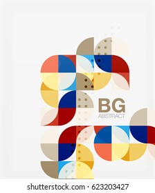 Modern elegant geometric circles abstract background. Vector template background for workflow layout, diagram, number options or web design