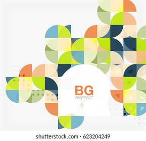 Modernos y elegantes círculos geométricos con fondo abstracto. Fondo de plantilla de vector para diseño de flujo de trabajo, diagrama, opciones de número o diseño web