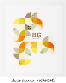 Modern elegant geometric circles abstract background. Vector template background for workflow layout, diagram, number options or web design