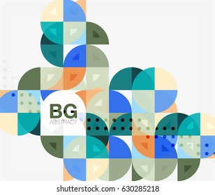 Modernos y elegantes círculos geométricos con fondo abstracto. Fondo de plantilla de vector para diseño de flujo de trabajo, diagrama, opciones de número o diseño web