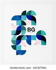 Modernos y elegantes círculos geométricos con fondo abstracto. Fondo de plantilla de vector para diseño de flujo de trabajo, diagrama, opciones de número o diseño web