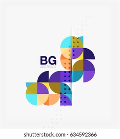 Modernos y elegantes círculos geométricos con fondo abstracto. Fondo de plantilla de vector para diseño de flujo de trabajo, diagrama, opciones de número o diseño web
