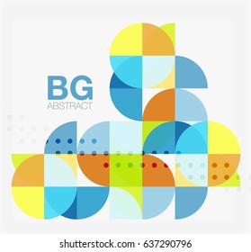 Modernos y elegantes círculos geométricos con fondo abstracto. Fondo de plantilla de vector para diseño de flujo de trabajo, diagrama, opciones de número o diseño web