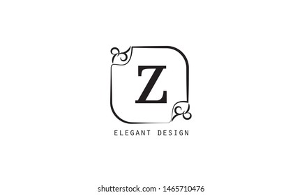Modern and elegant geometric design of the logo with the letter Z. Monograms for florists, cosmetics, business. Stylish minimalist vector illustration.