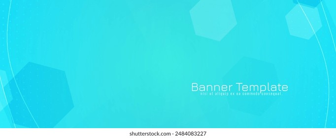 Modern elegant geometric hexagon design banner vector