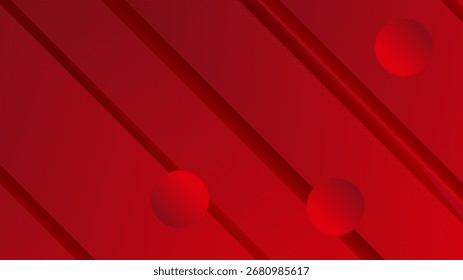 
Modern elegant geometric style red color banner design