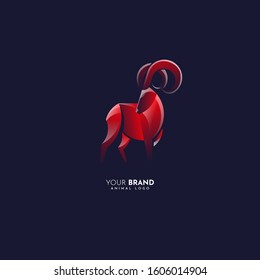modern and elegant goat logo