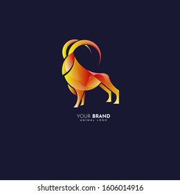 modern and elegant goat logo