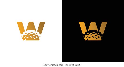 Modern and elegant golf world logo design.