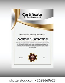 Modern  Elegant Gradient Certificate Template 