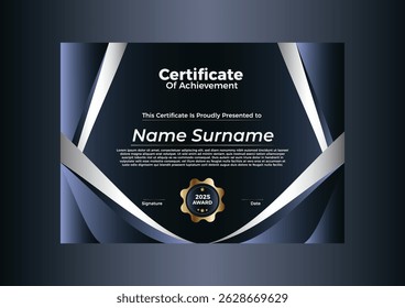 Modern  Elegant Gradient Certificate Template 