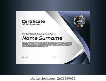 Modern  Elegant Gradient Certificate Template 