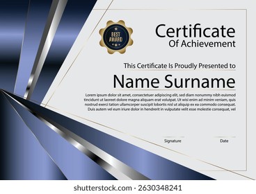 Modern Elegant Gradient Certificate Template