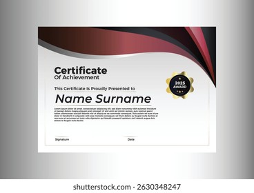 Modern Elegant Gradient Certificate Template