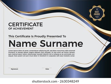 Modern Elegant Gradient Certificate Template