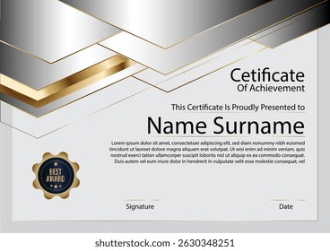 Modern Elegant Gradient Certificate Template