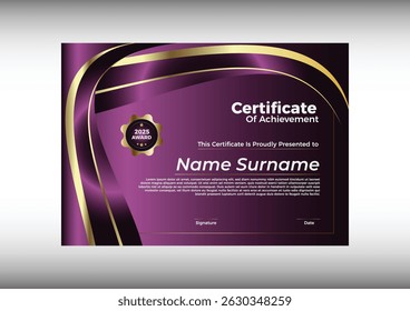 Modern Elegant Gradient Certificate Template