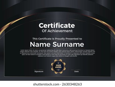 Modern Elegant Gradient Certificate Template