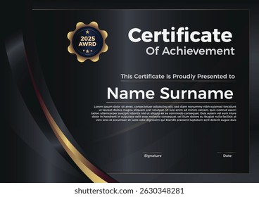 Modern Elegant Gradient Certificate Template