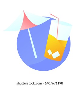 modern, elegant, gradient style illustration fit for summer needs