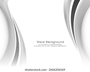 Modern elegant gray and black wave style background vector