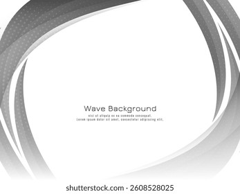 Modern elegant gray and black wave style background vector
