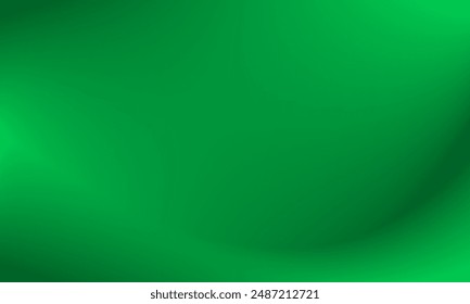 Modern elegant green color gradient transition background. Flat and blank template overlay decoration