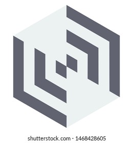 Modern and elegant hexagon vector. Simple shape of a combination of lines to form a hexagon.