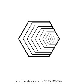 Modern and elegant hexagon vector. Simple shape of a combination of lines to form a hexagon.
