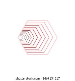 Modern and elegant hexagon vector. Simple shape of a combination of lines to form a hexagon.