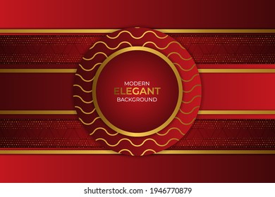 Modern Elegant Horizontal Layers Background Red Maroon and Gold with Glitter