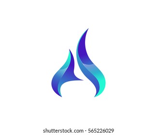 Modern Elegant Ice Flame A Alphabet Symbol Suitable For Technology Logo, Infographics, Print, Digital, Logo, Icon, Apps, T-Shirts and Other Marketing Material Purpose.