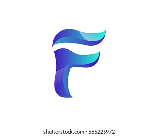 Modern Elegant Ice Flame F Alphabet Symbol Suitable For Technology Logo, Infographics, Print, Digital, Logo, Icon, Apps, T-Shirts and Other Marketing Material Purpose.