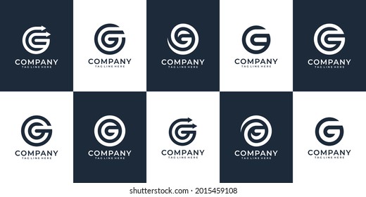 Modern elegant initial letter g logo vector concept for branding. Logo can be used for icon, brand, identity, symbol, elements, and initial