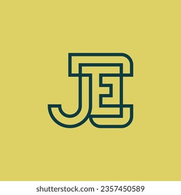 Modern and elegant initial letter JE or EJ monogram logo