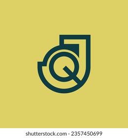 Modern and elegant initial letter JK or KJ monogram logo